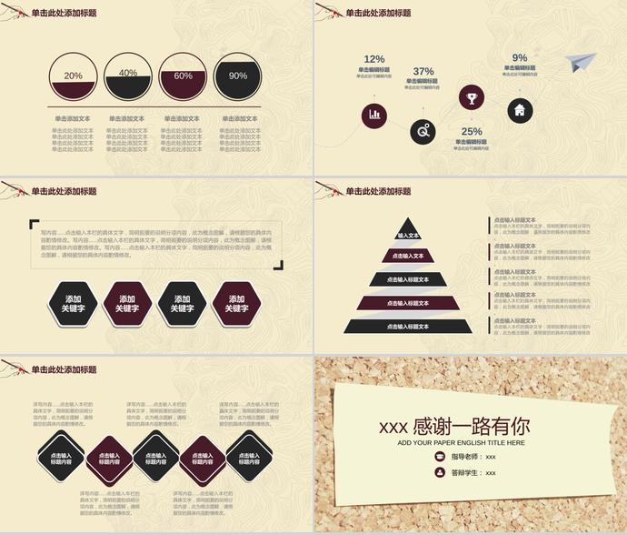 黃色畢業(yè)論文答辯模板-3