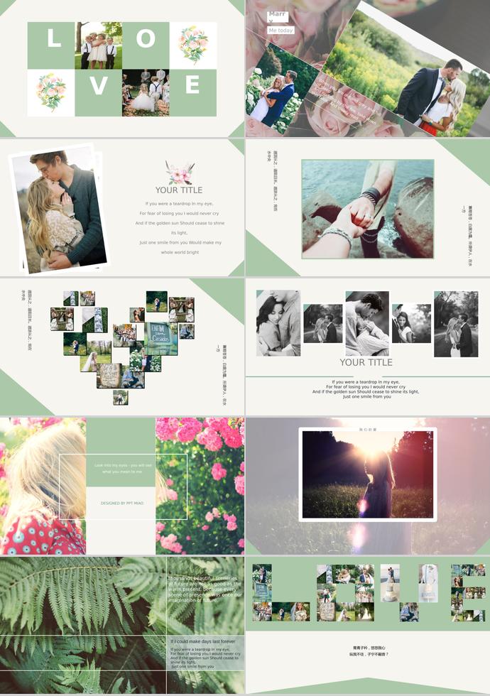 結(jié)婚儀式相冊PPT模板-2