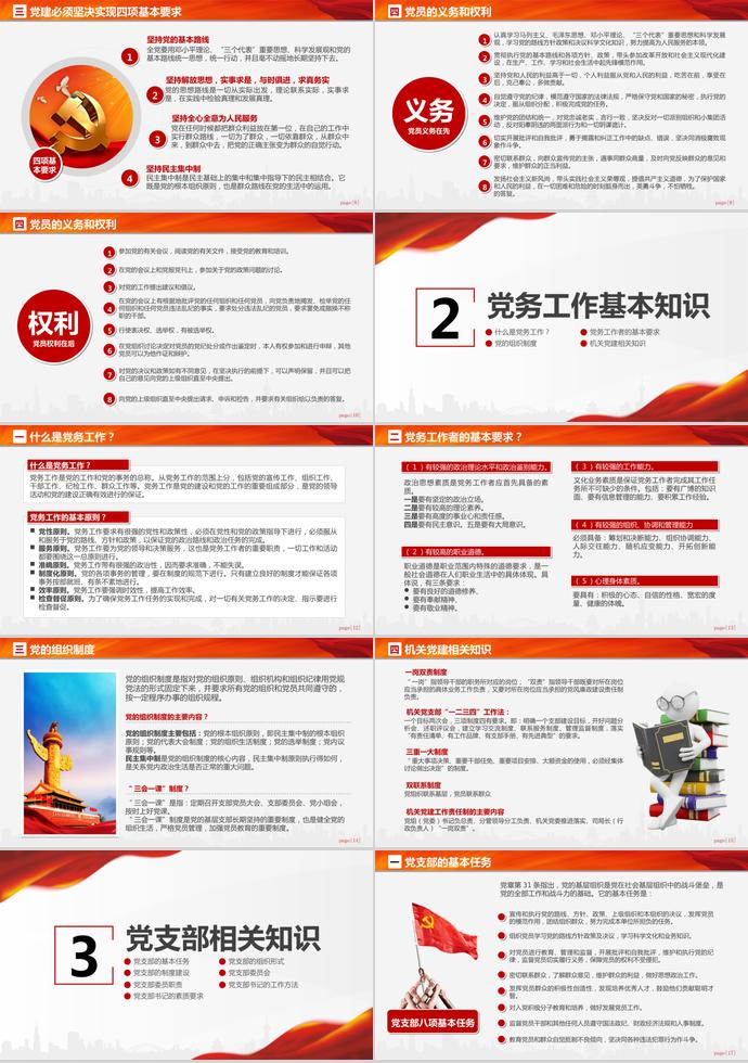 大紅風(fēng)黨支部黨務(wù)工作知識(shí)培訓(xùn)課程PPT模板-1