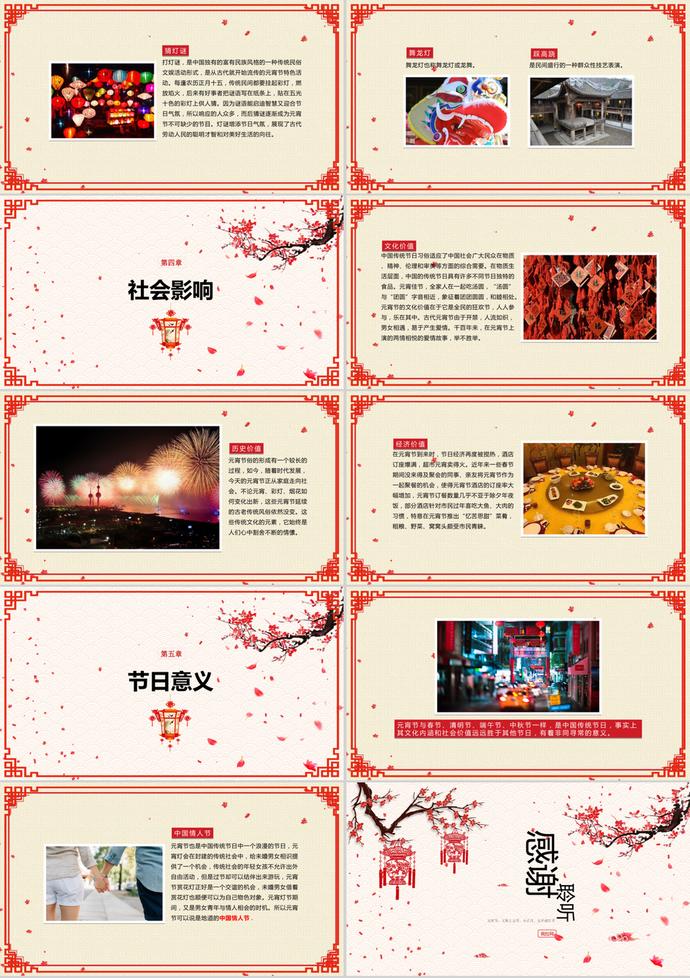 中國傳統(tǒng)節(jié)日元宵節(jié)介紹宣傳ppt模板-2