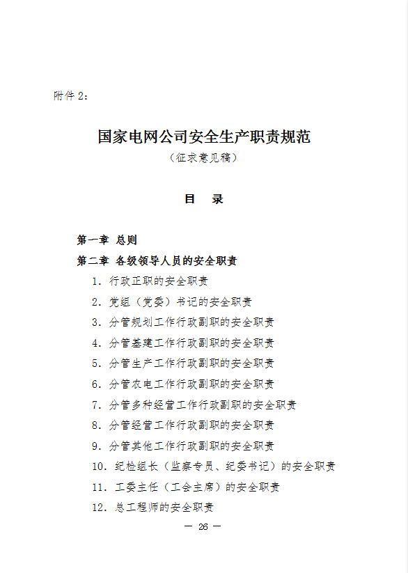 國(guó)家電網(wǎng)公司安全生產(chǎn)職責(zé)規(guī)范word模板